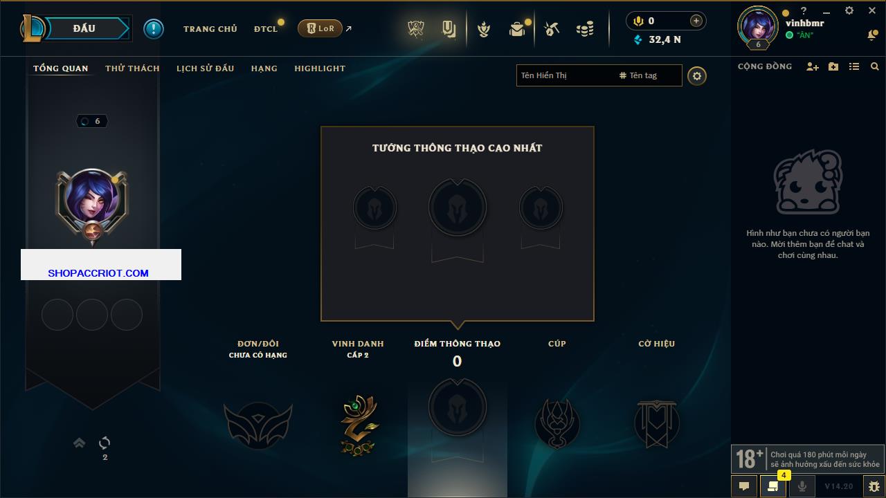 Acc Liên Minh Huyền Thoại/Đấu Trường Chân lý mã số 7903