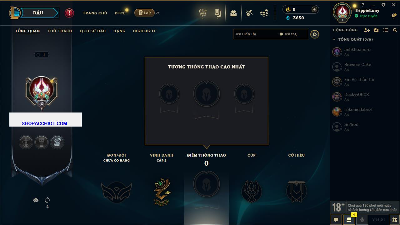 Acc Liên Minh Huyền Thoại/Đấu Trường Chân lý mã số 7904