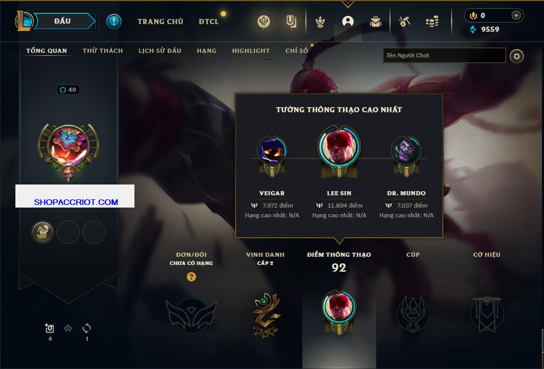 Acc Liên Minh Huyền Thoại/Đấu Trường Chân lý mã số 7908