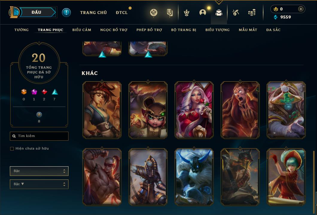 Acc Liên Minh Huyền Thoại/Đấu Trường Chân lý mã số 7908