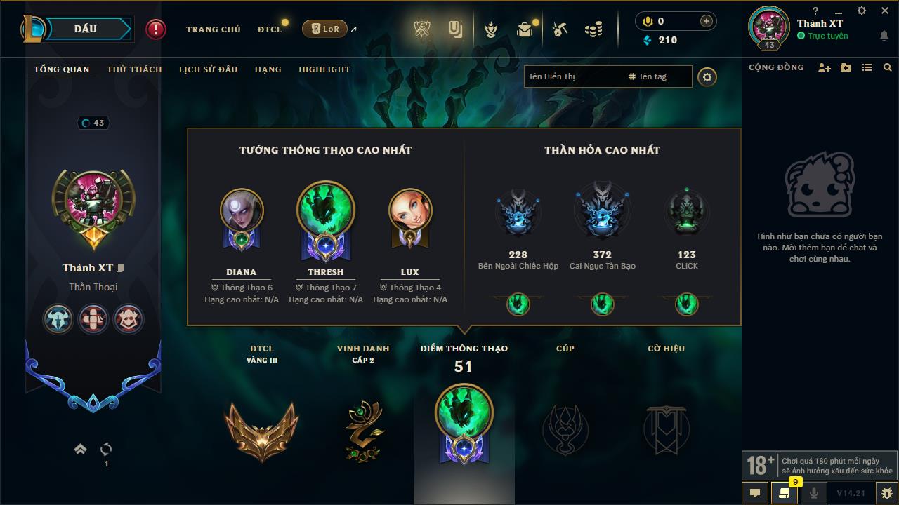 Acc Liên Minh Huyền Thoại/Đấu Trường Chân lý mã số 7912