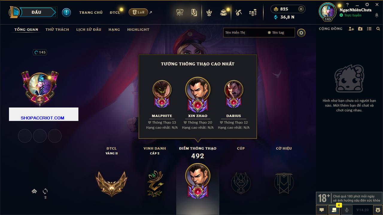 Acc Liên Minh Huyền Thoại/Đấu Trường Chân lý mã số 7917