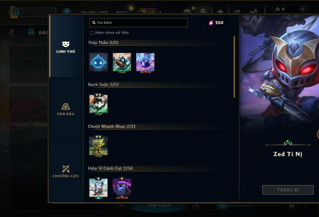 Acc Liên Minh Huyền Thoại/Đấu Trường Chân lý mã số 7925