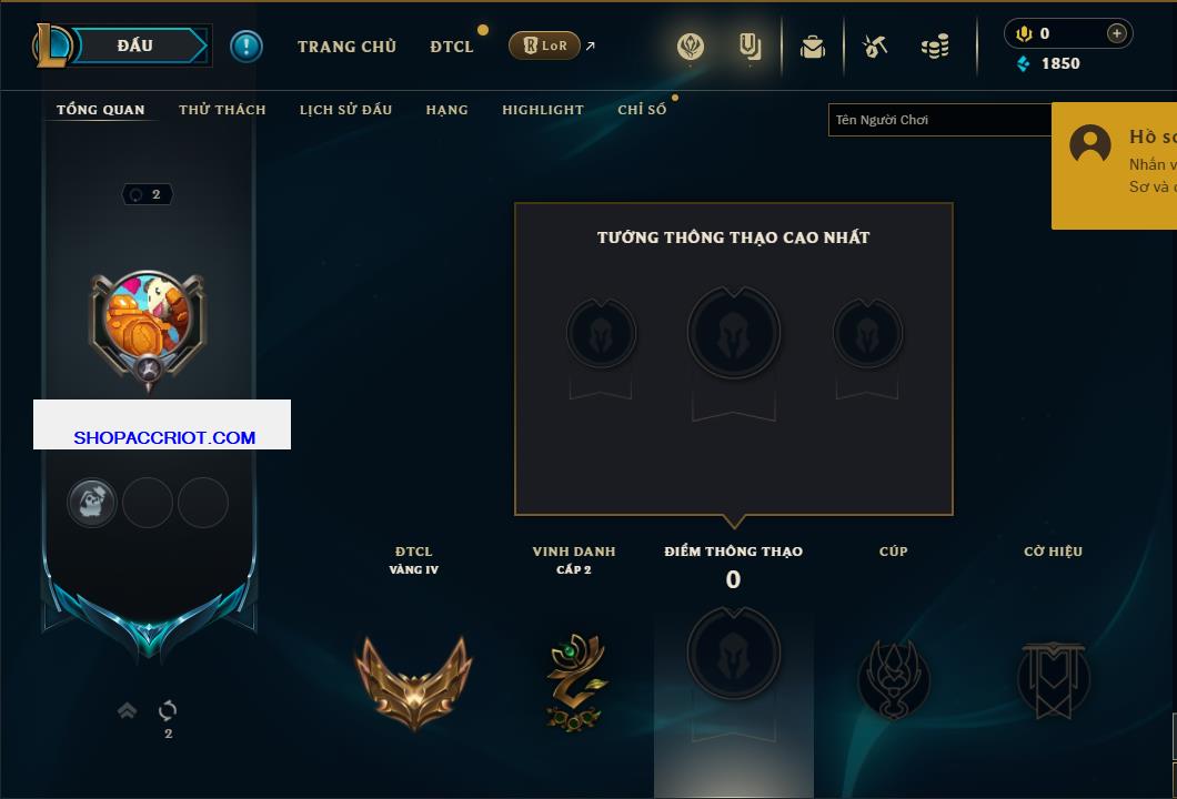 Acc Liên Minh Huyền Thoại/Đấu Trường Chân lý mã số 7927