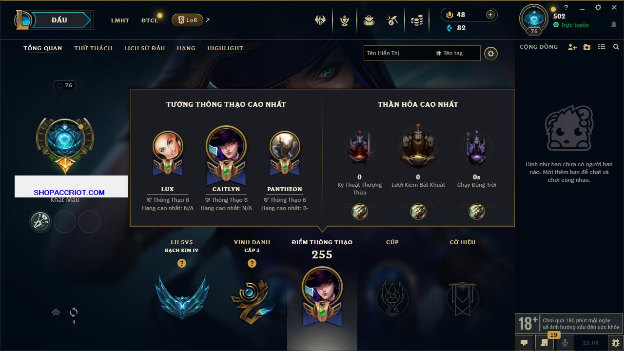 Acc Liên Minh Huyền Thoại/Đấu Trường Chân lý mã số 7934