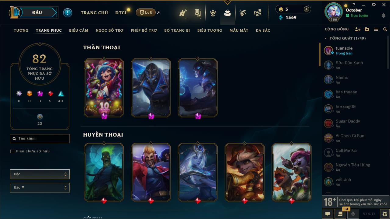 Acc Liên Minh Huyền Thoại/Đấu Trường Chân lý mã số 7940