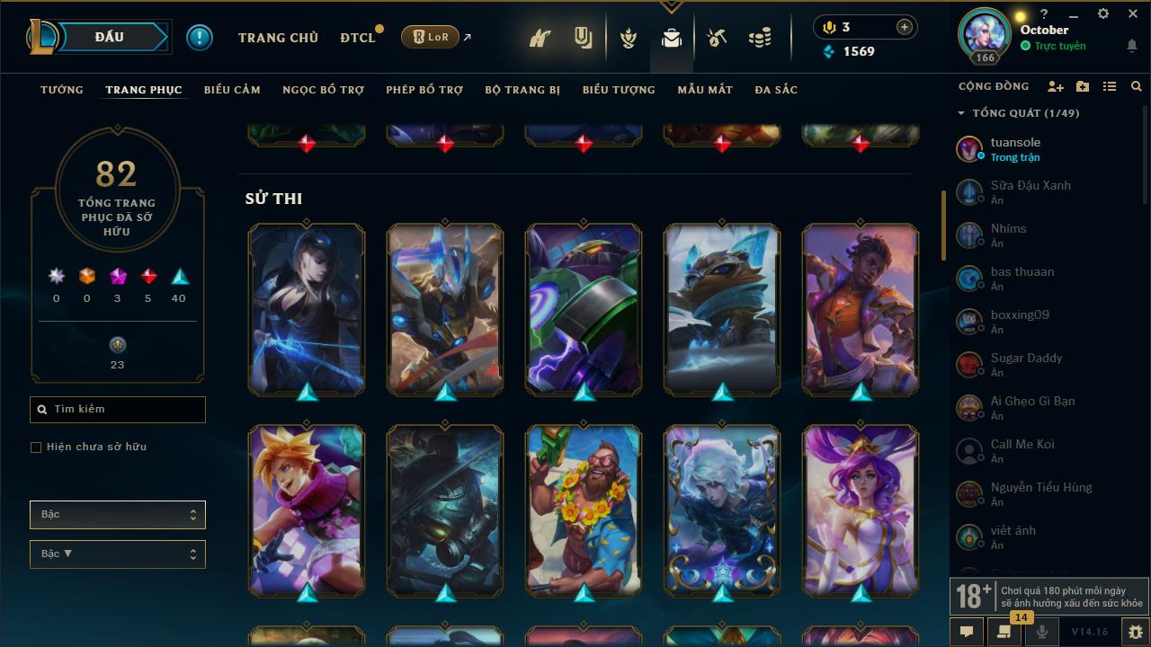 Acc Liên Minh Huyền Thoại/Đấu Trường Chân lý mã số 7940