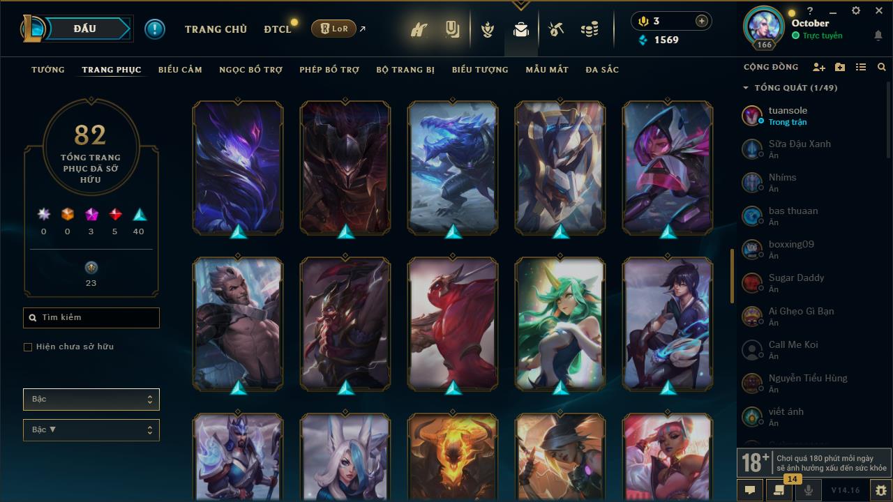 Acc Liên Minh Huyền Thoại/Đấu Trường Chân lý mã số 7940