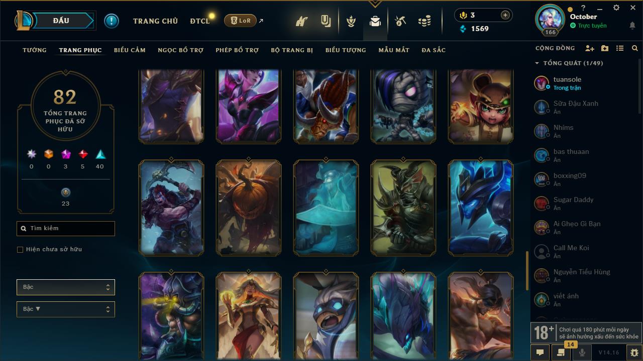 Acc Liên Minh Huyền Thoại/Đấu Trường Chân lý mã số 7940