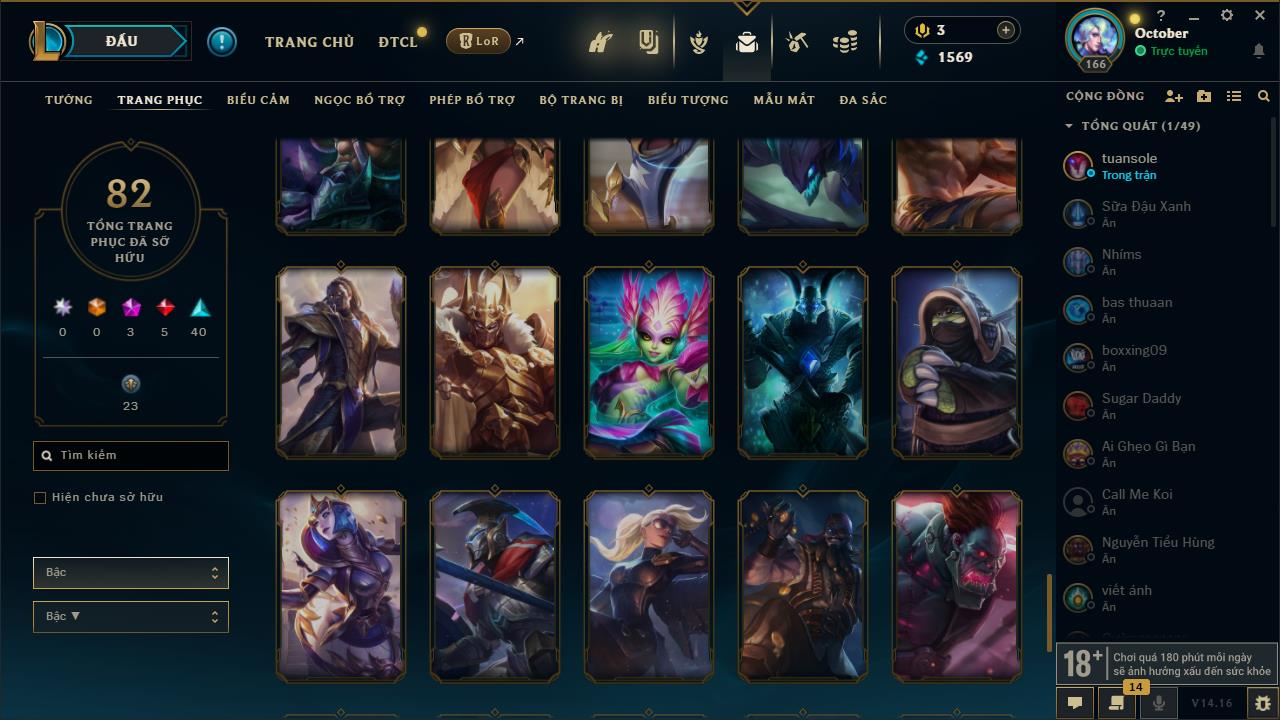 Acc Liên Minh Huyền Thoại/Đấu Trường Chân lý mã số 7940