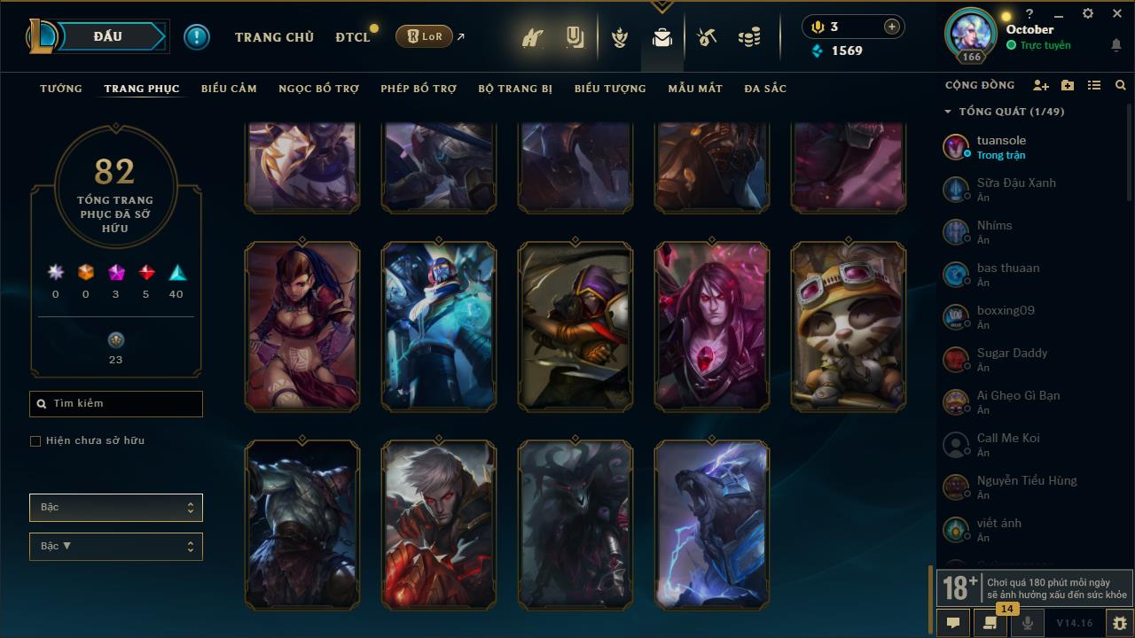 Acc Liên Minh Huyền Thoại/Đấu Trường Chân lý mã số 7940