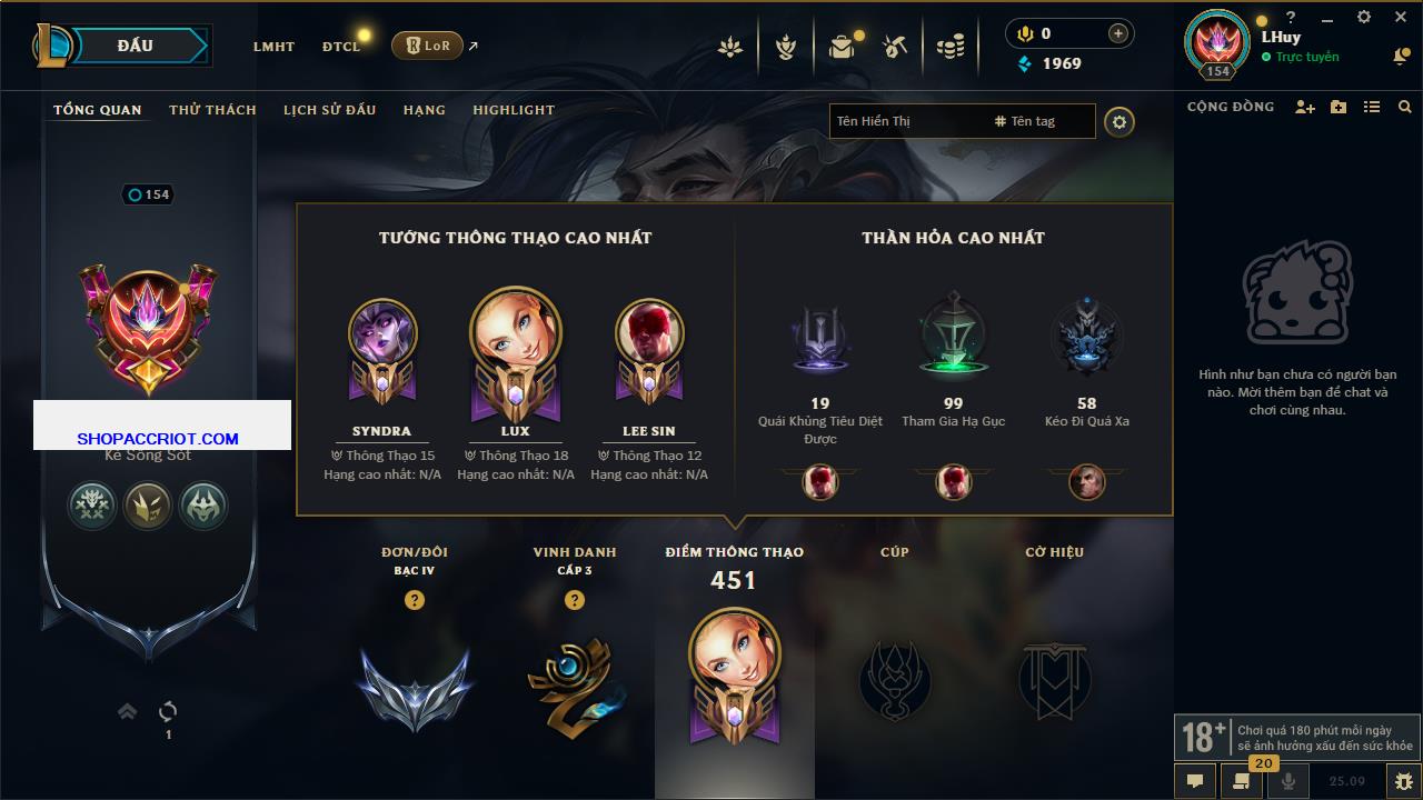 Acc Liên Minh Huyền Thoại/Đấu Trường Chân lý mã số 7943