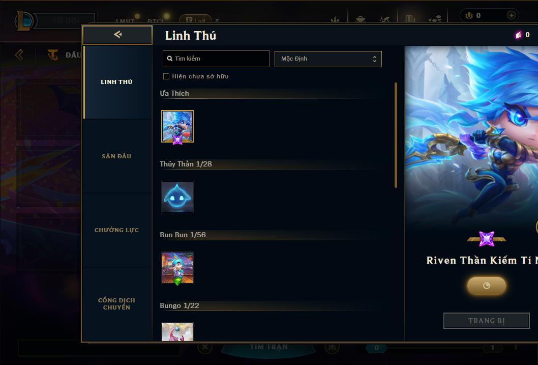 Acc Liên Minh Huyền Thoại/Đấu Trường Chân lý mã số 8760