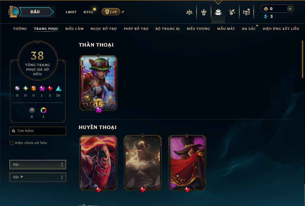 Acc Liên Minh Huyền Thoại/Đấu Trường Chân lý mã số 8853