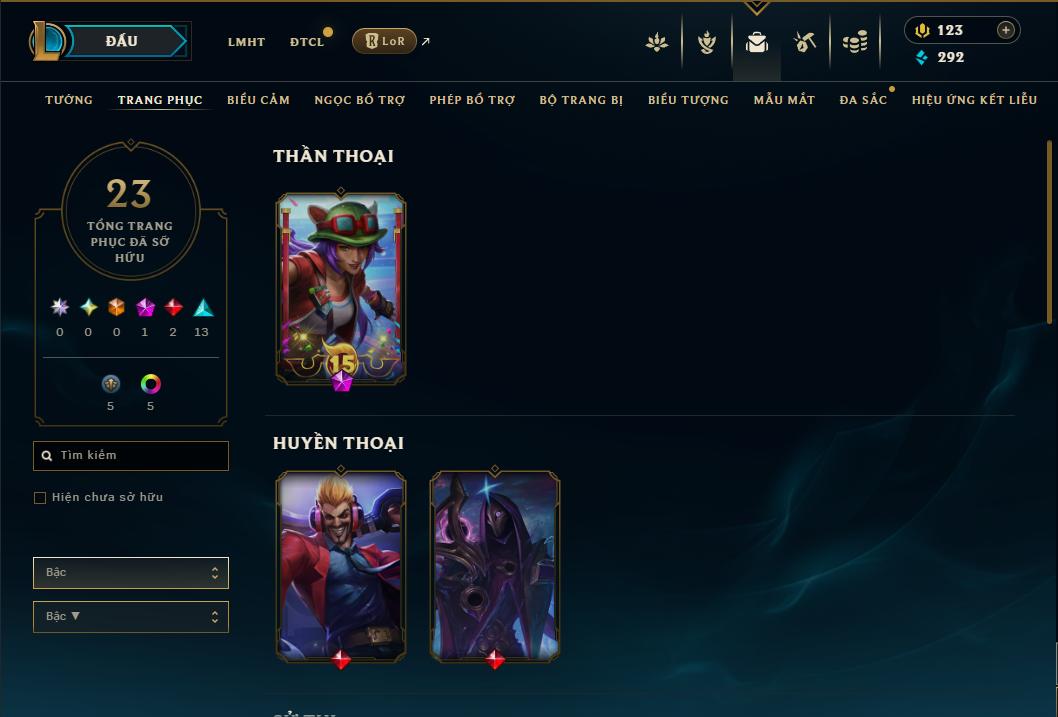 Acc Liên Minh Huyền Thoại/Đấu Trường Chân lý mã số 8859