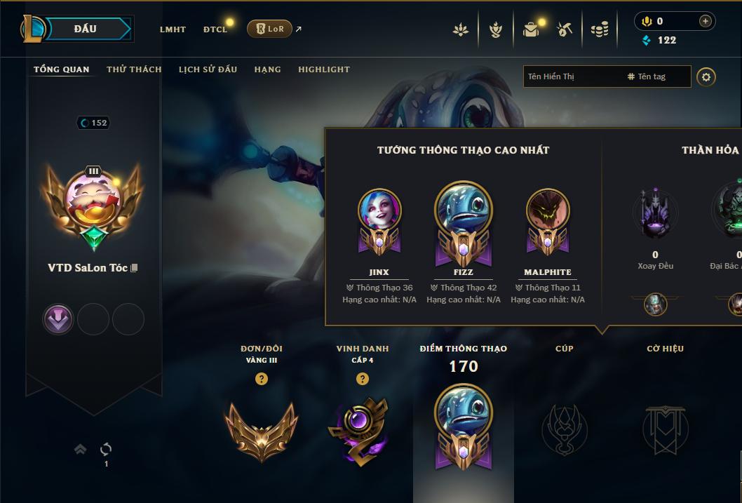 Acc Liên Minh Huyền Thoại/Đấu Trường Chân lý mã số 8861