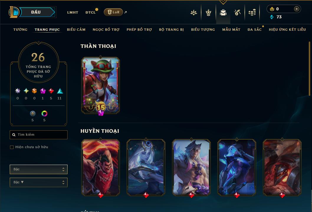 Acc Liên Minh Huyền Thoại/Đấu Trường Chân lý mã số 8884