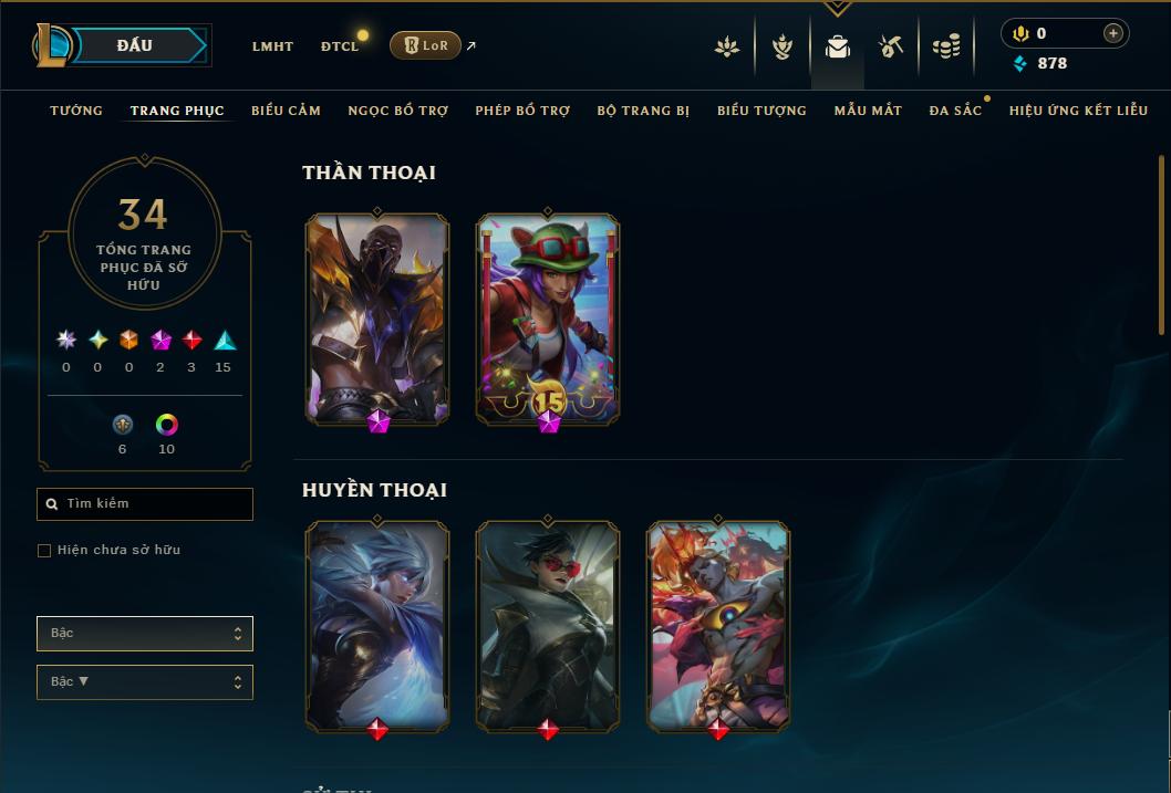 Acc Liên Minh Huyền Thoại/Đấu Trường Chân lý mã số 8887