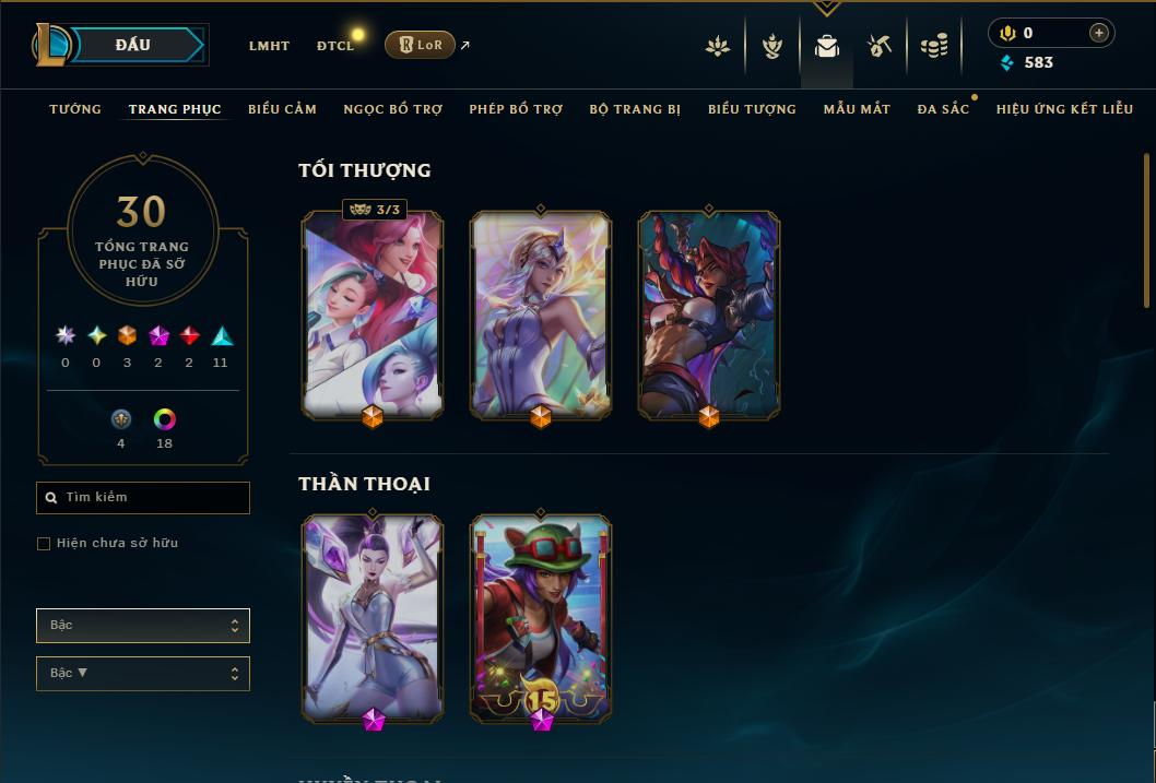 Acc Liên Minh Huyền Thoại/Đấu Trường Chân lý mã số 8892