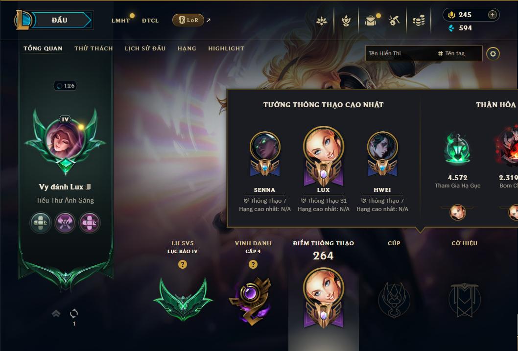 Acc Liên Minh Huyền Thoại/Đấu Trường Chân lý mã số 8895