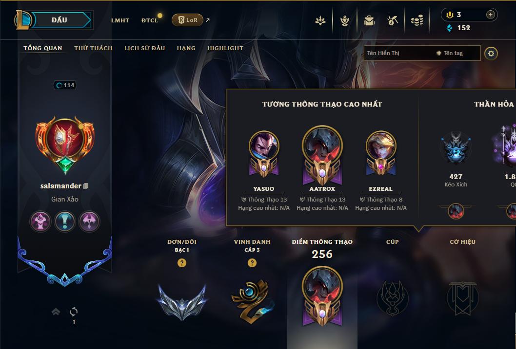 Acc Liên Minh Huyền Thoại/Đấu Trường Chân lý mã số 8903