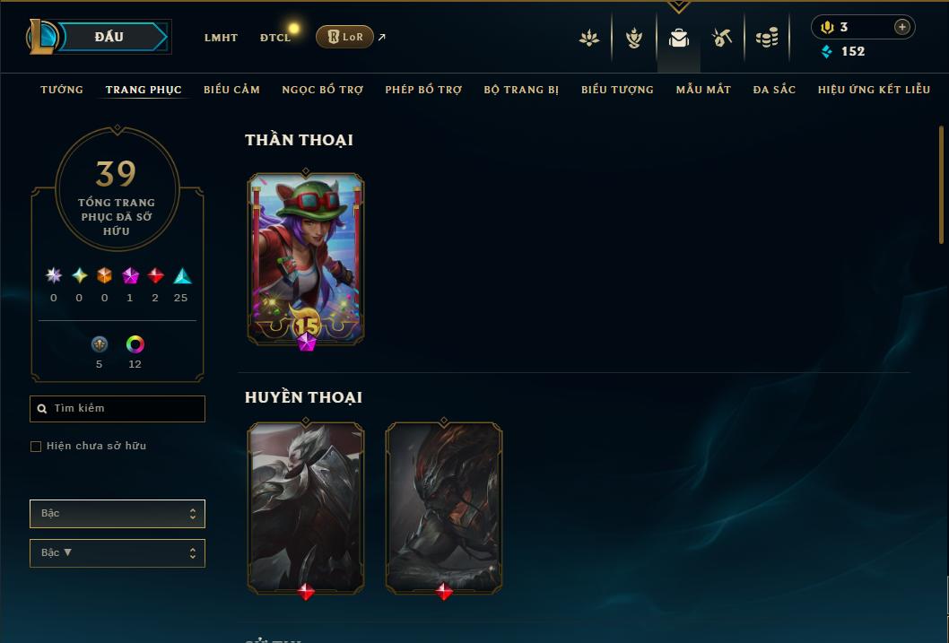 Acc Liên Minh Huyền Thoại/Đấu Trường Chân lý mã số 8903