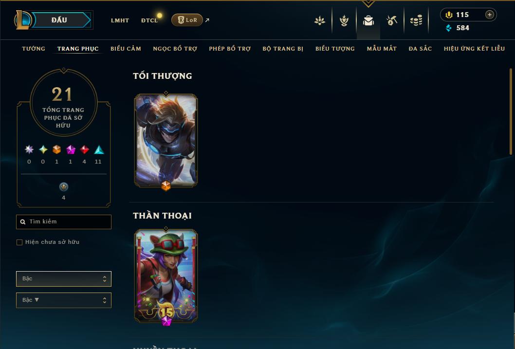 Acc Liên Minh Huyền Thoại/Đấu Trường Chân lý mã số 8904