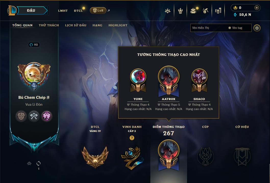 Acc Liên Minh Huyền Thoại/Đấu Trường Chân lý mã số 8909