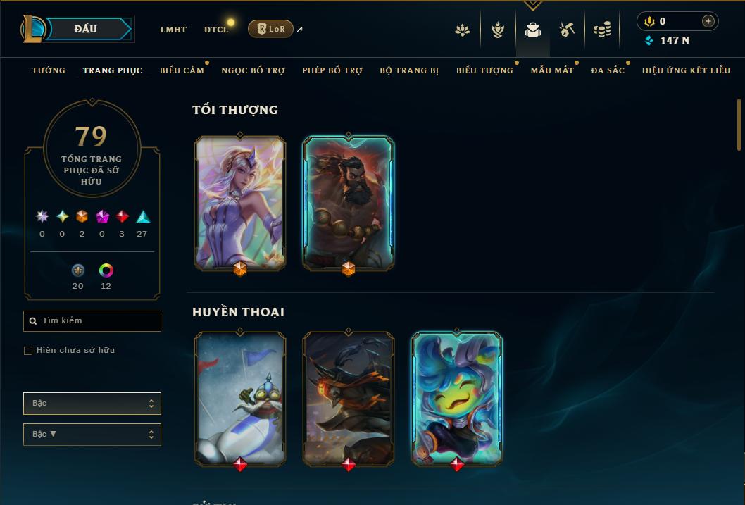 Acc Liên Minh Huyền Thoại/Đấu Trường Chân lý mã số 8910