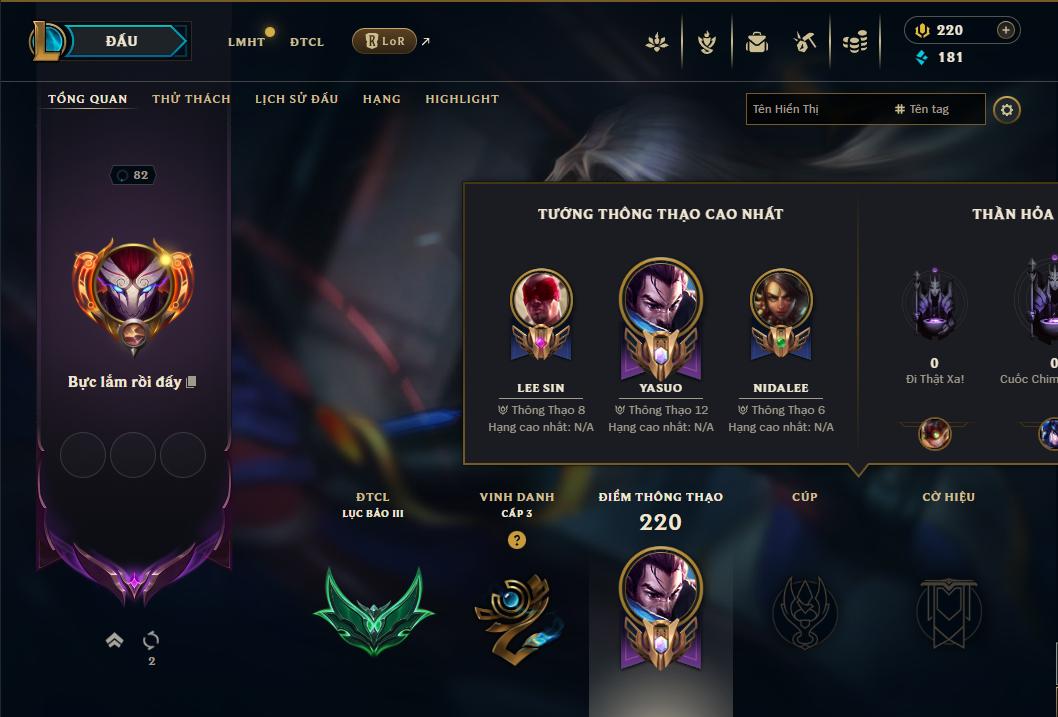 Acc Liên Minh Huyền Thoại/Đấu Trường Chân lý mã số 8913