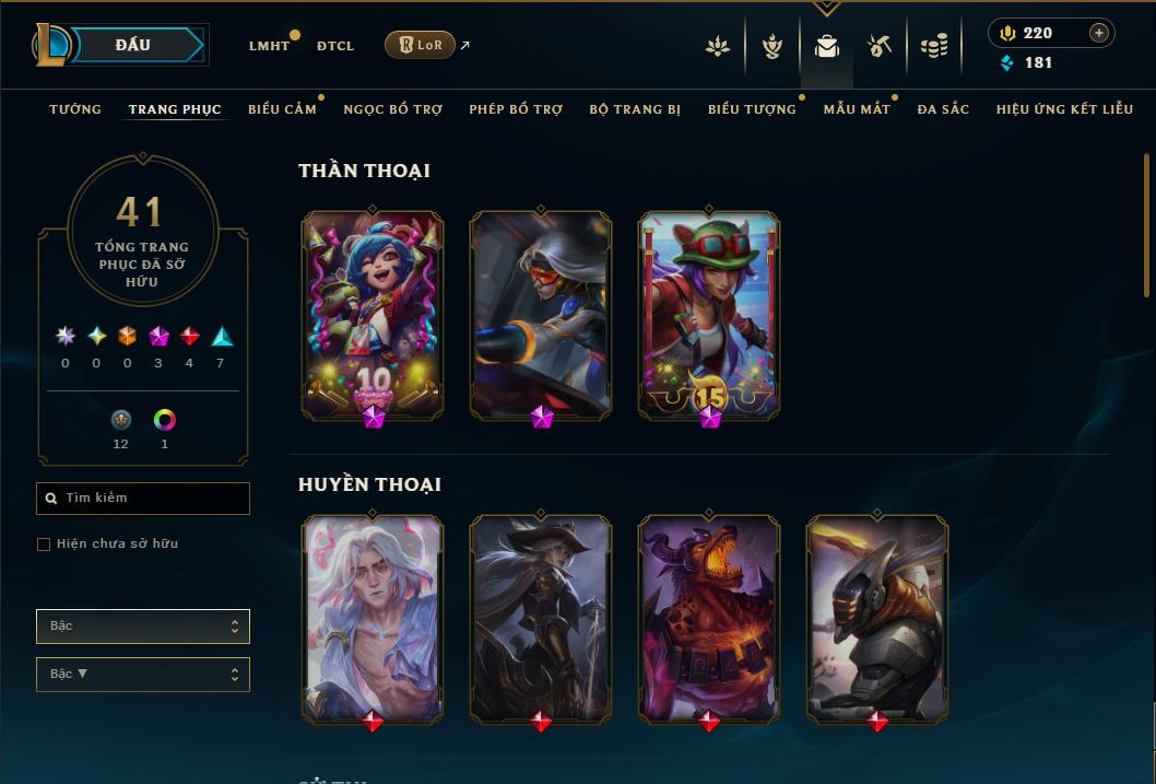 Acc Liên Minh Huyền Thoại/Đấu Trường Chân lý mã số 8913