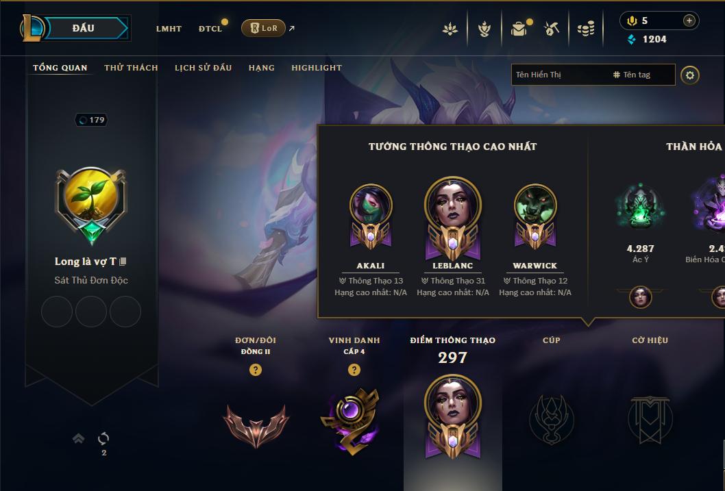 Acc Liên Minh Huyền Thoại/Đấu Trường Chân lý mã số 8914