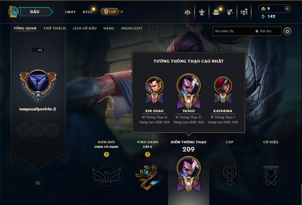 Acc Liên Minh Huyền Thoại/Đấu Trường Chân lý mã số 8936