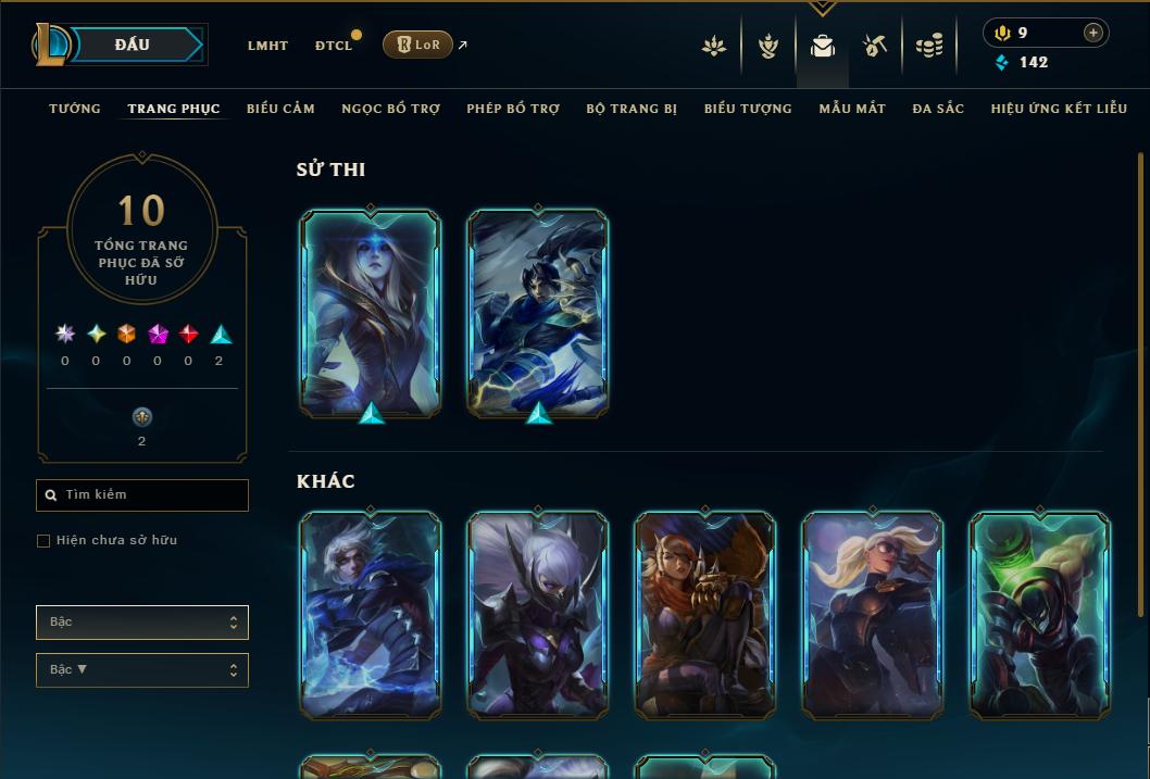 Acc Liên Minh Huyền Thoại/Đấu Trường Chân lý mã số 8936