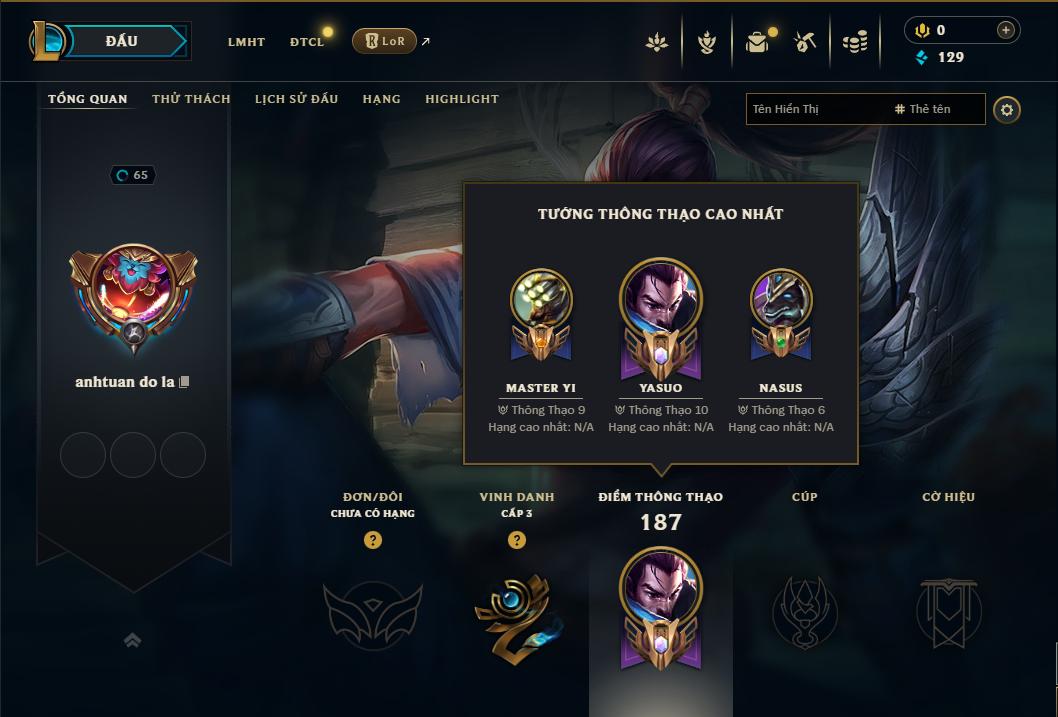 Acc Liên Minh Huyền Thoại/Đấu Trường Chân lý mã số 8937