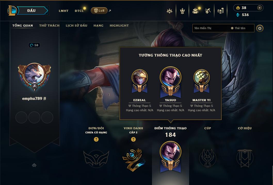 Acc Liên Minh Huyền Thoại/Đấu Trường Chân lý mã số 8939