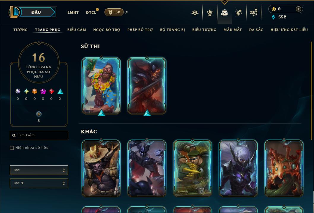 Acc Liên Minh Huyền Thoại/Đấu Trường Chân lý mã số 8943