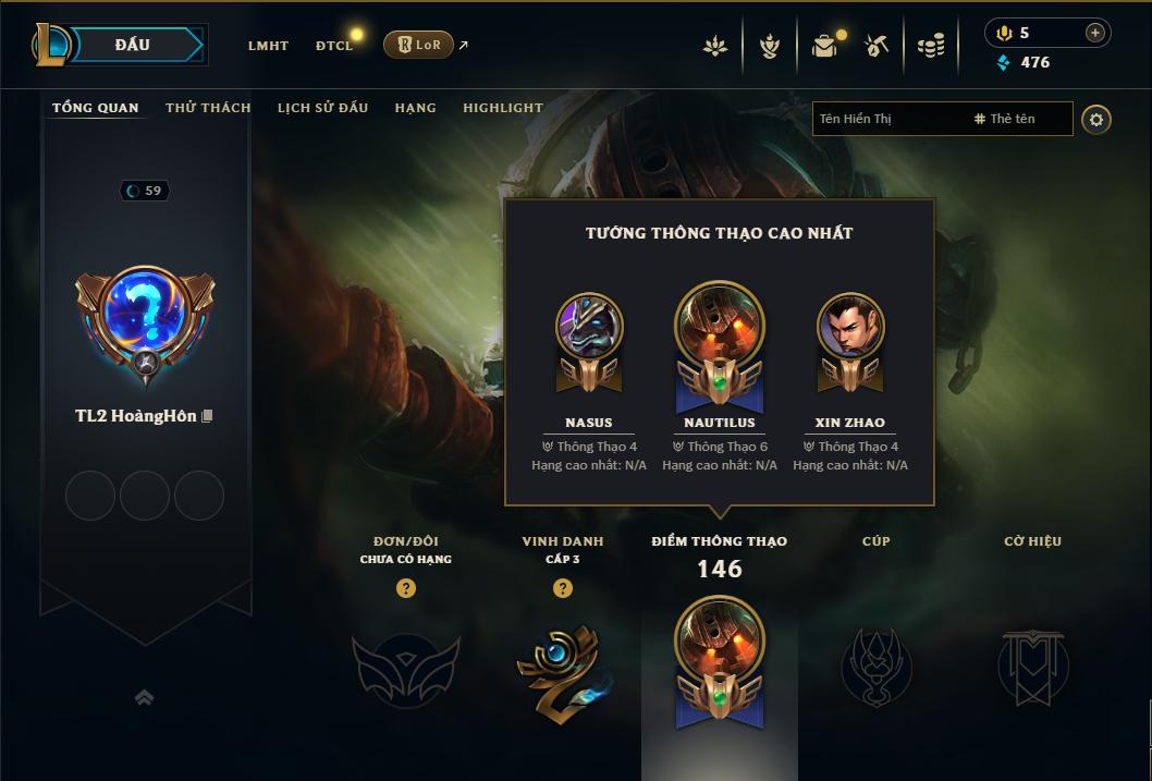 Acc Liên Minh Huyền Thoại/Đấu Trường Chân lý mã số 8945