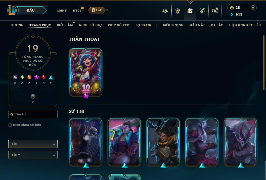 Acc Liên Minh Huyền Thoại/Đấu Trường Chân lý mã số 8948