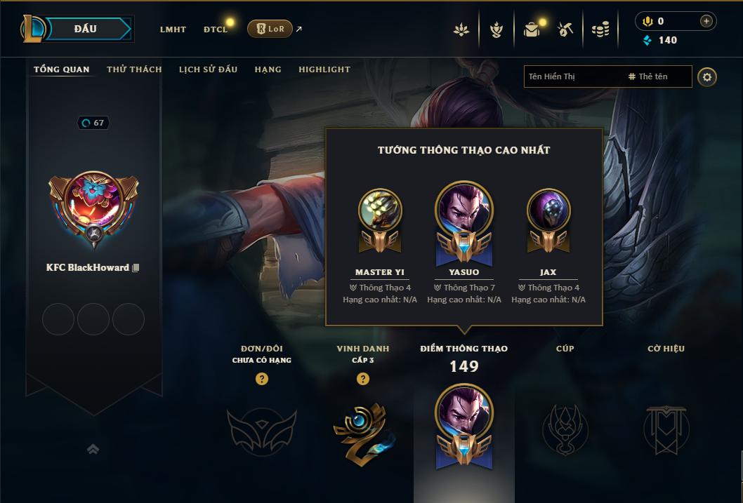 Acc Liên Minh Huyền Thoại/Đấu Trường Chân lý mã số 8949