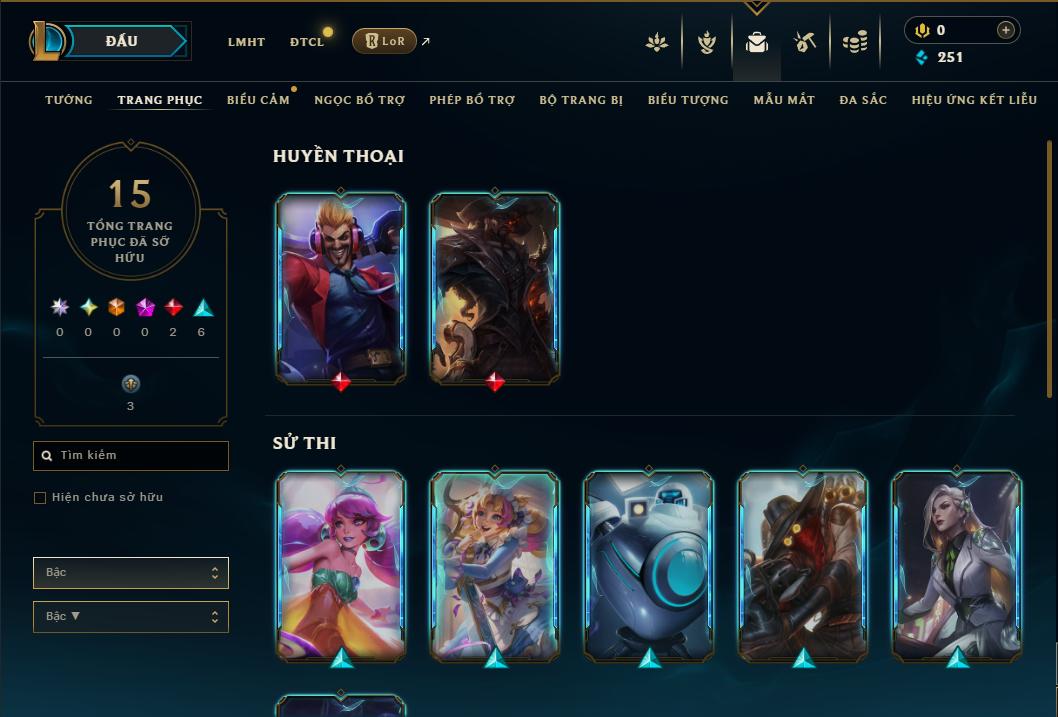 Acc Liên Minh Huyền Thoại/Đấu Trường Chân lý mã số 8953