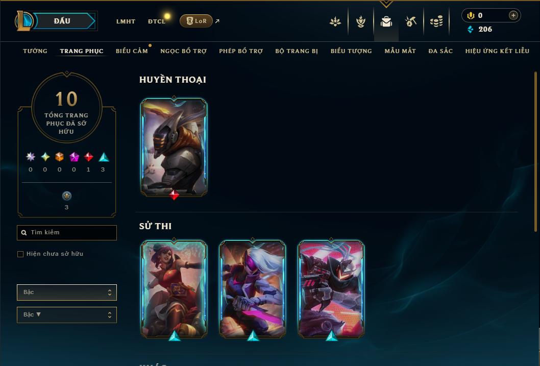 Acc Liên Minh Huyền Thoại/Đấu Trường Chân lý mã số 8955