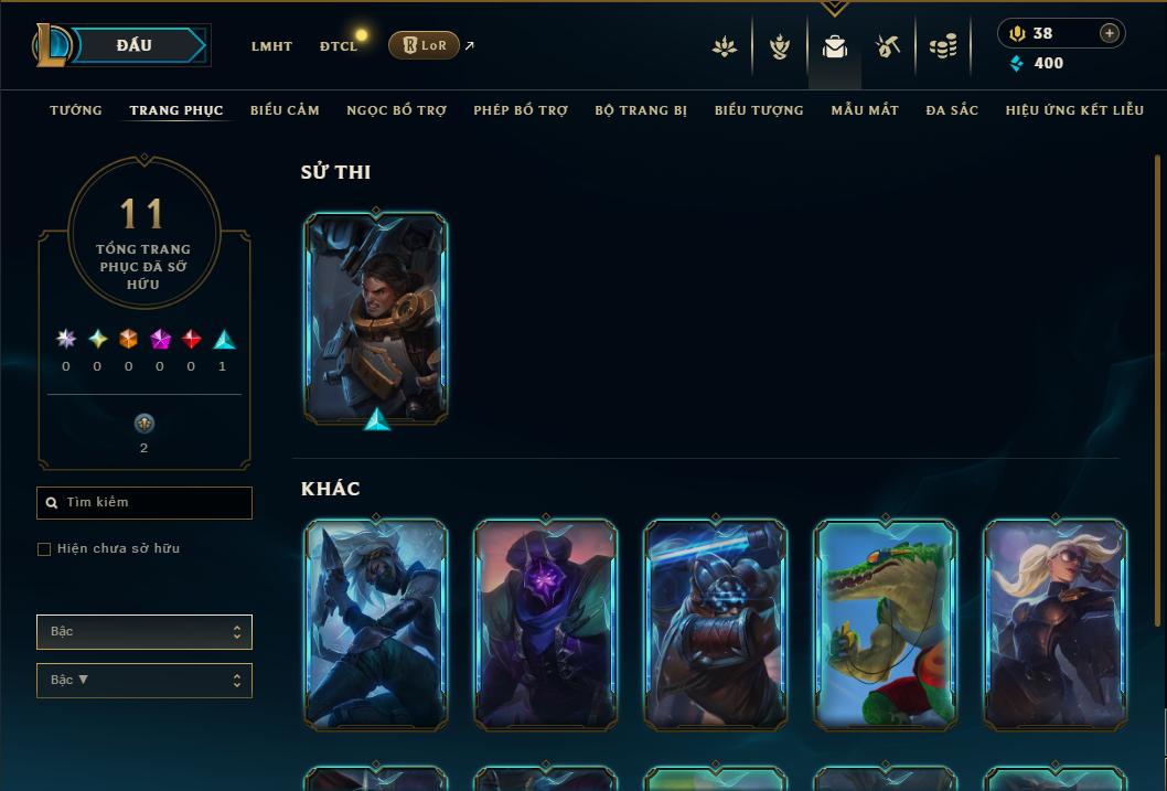 Acc Liên Minh Huyền Thoại/Đấu Trường Chân lý mã số 8956