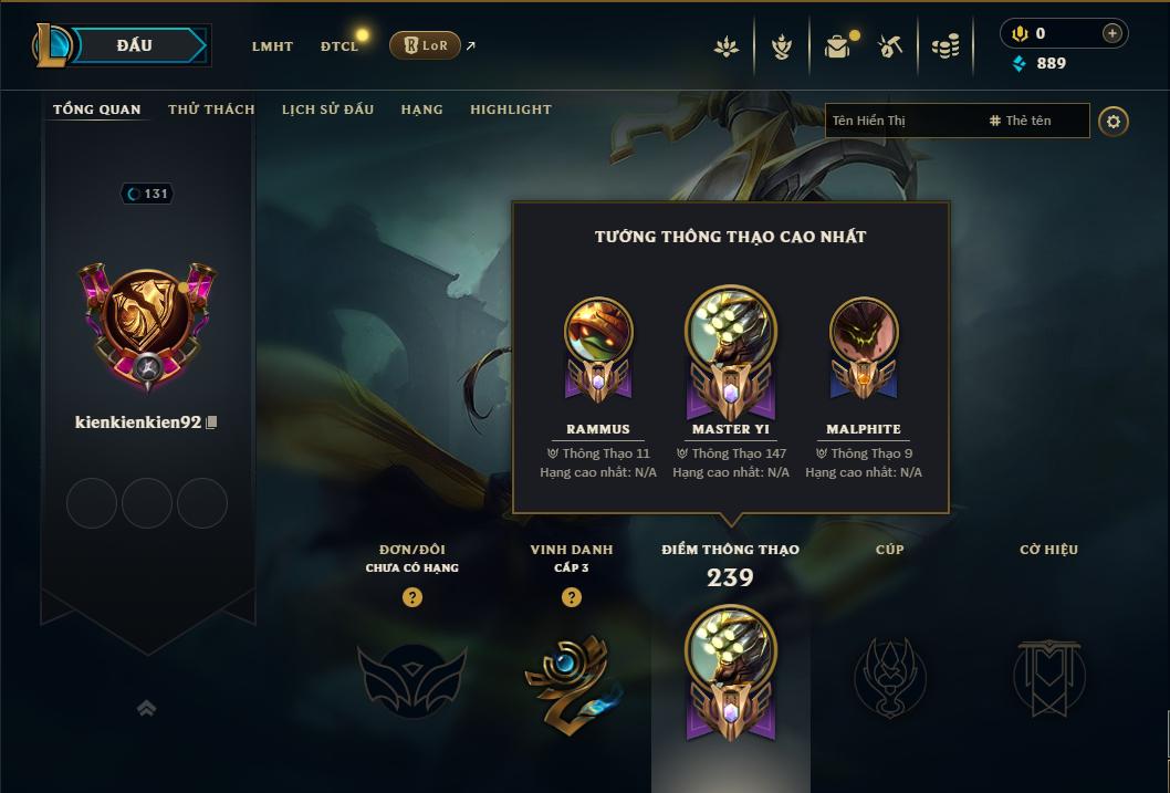 Acc Liên Minh Huyền Thoại/Đấu Trường Chân lý mã số 8957