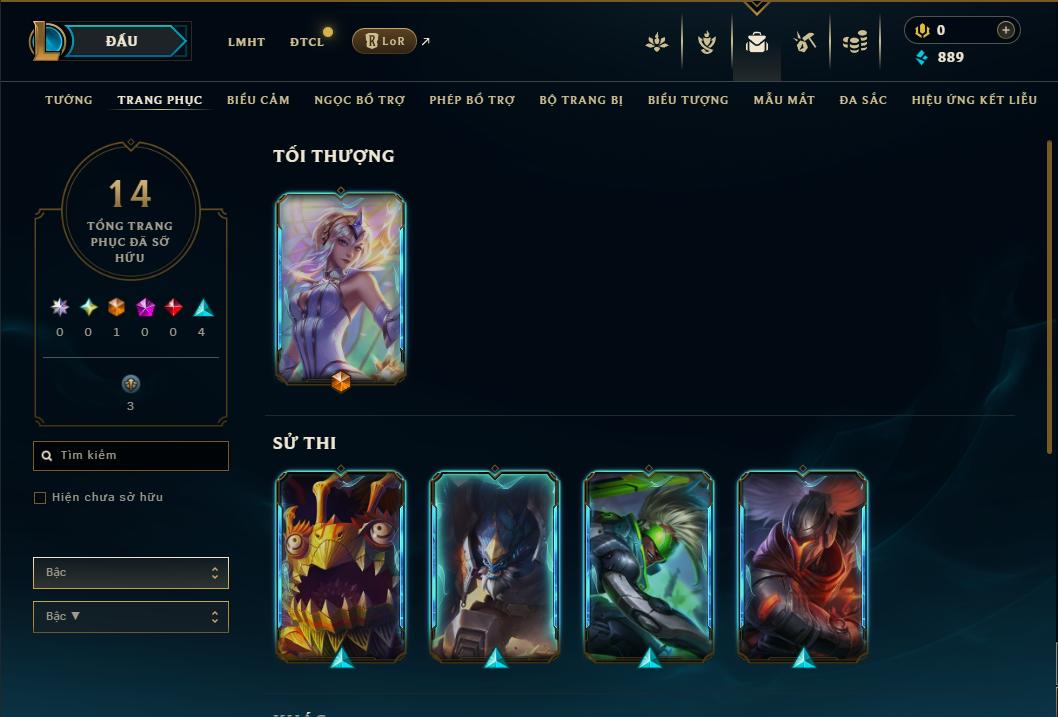 Acc Liên Minh Huyền Thoại/Đấu Trường Chân lý mã số 8957