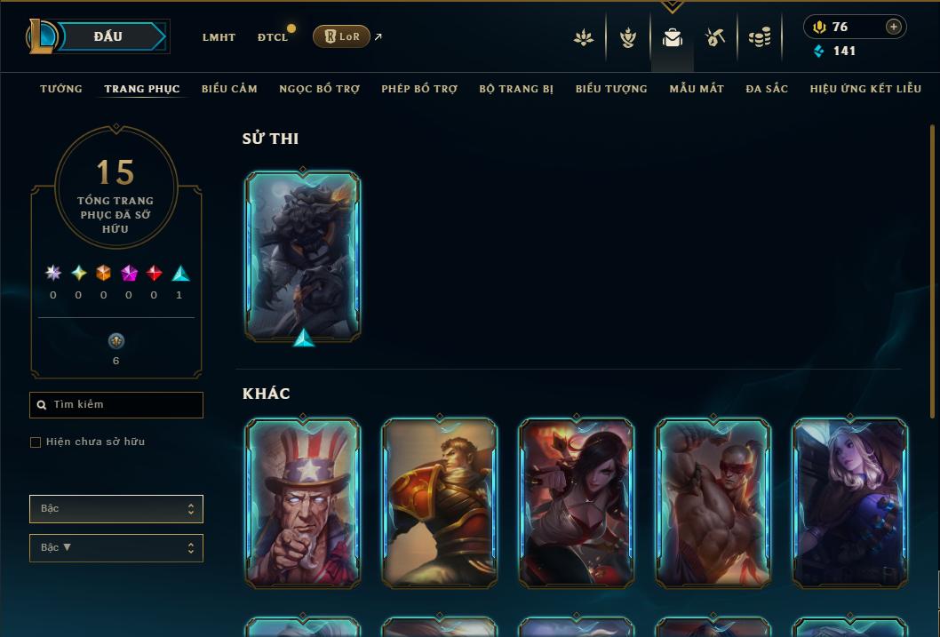 Acc Liên Minh Huyền Thoại/Đấu Trường Chân lý mã số 8959