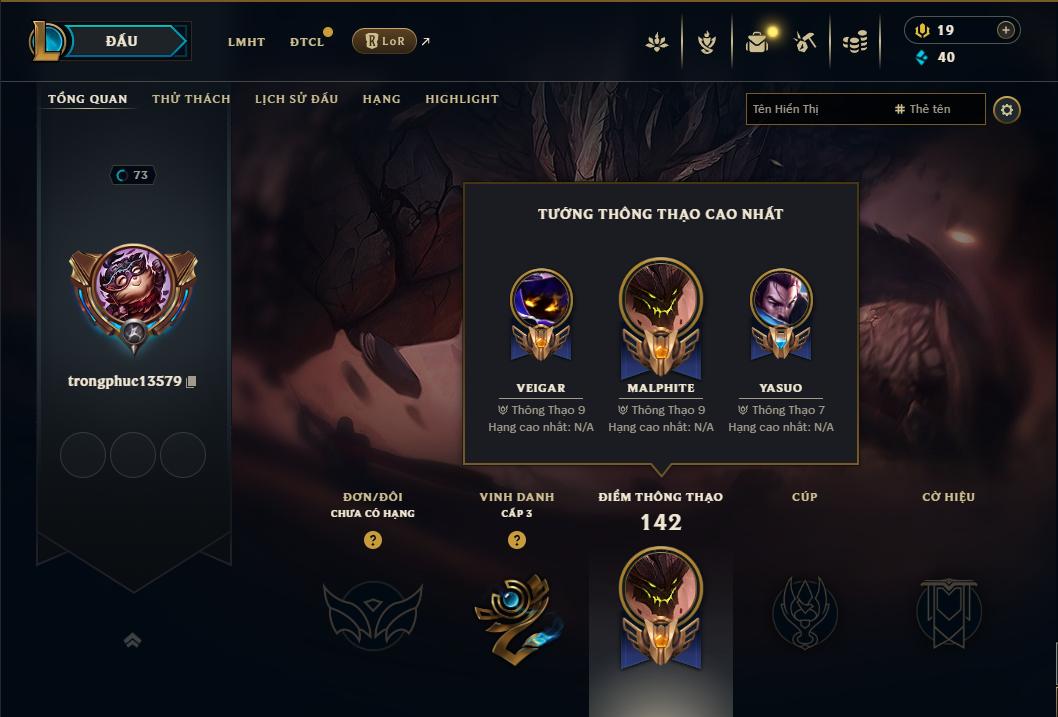 Acc Liên Minh Huyền Thoại/Đấu Trường Chân lý mã số 8960