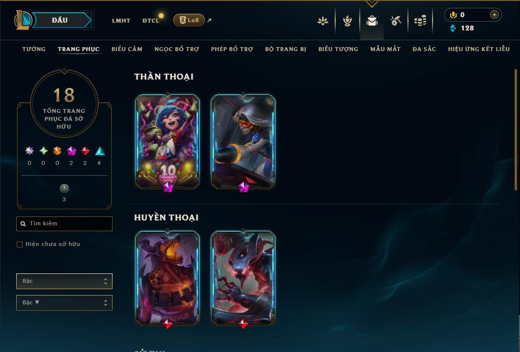 Acc Liên Minh Huyền Thoại/Đấu Trường Chân lý mã số 8962