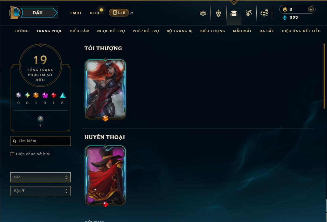 Acc Liên Minh Huyền Thoại/Đấu Trường Chân lý mã số 8964