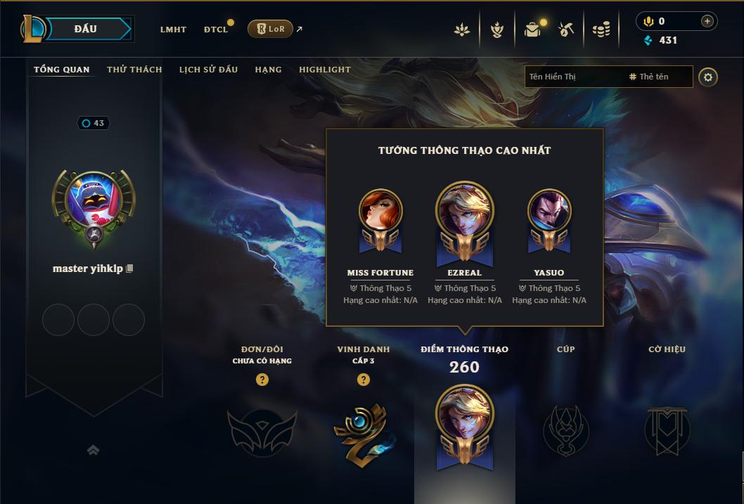 Acc Liên Minh Huyền Thoại/Đấu Trường Chân lý mã số 8971